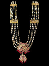 DLN54 Aabha chandan haar (rubies)( READY TO SHIP )