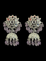 Khushi long necklace with earrings in real amethyst beads ( READY TO SHIP )