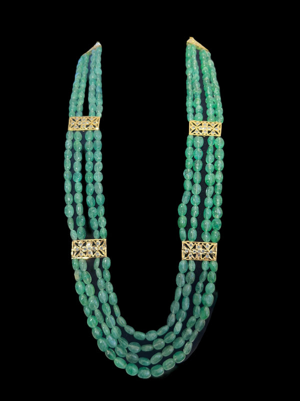 LN59 Ghazal emerald beads Rani haar ( READY TO SHIP )