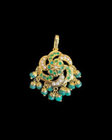 Jadau pendant - Emerald pearl   ( READY TO SHIP )