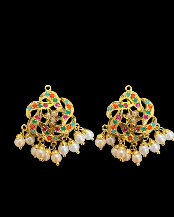 Jadau pendant - Navratan  ( READY TO SHIP )