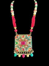 PS538 Sitara navratan kundan mala set with earrings ( READY TO SHIP )t