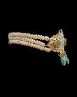 Lekha bridal set in pearls and emeralds ( READY TO SHIP )