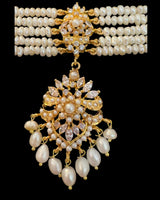 Gold plated choker set in fresh water pearls ( READY TO SHIP )