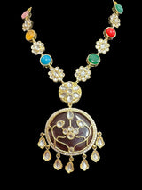 kundan necklace set - Navratan ( READY TO SHIP )