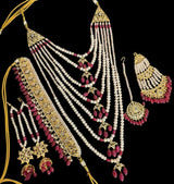 INSIA BRIDAL SET IN RUBY  ( READY TO SHIP  )
