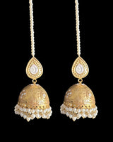 C579 Gold-Plated Kundan Choker with Jhumka Earrings ( READY TO SHIP )