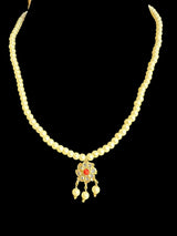 PS497 Sara pendant and earrings set -coral ( READY TO SHIP )