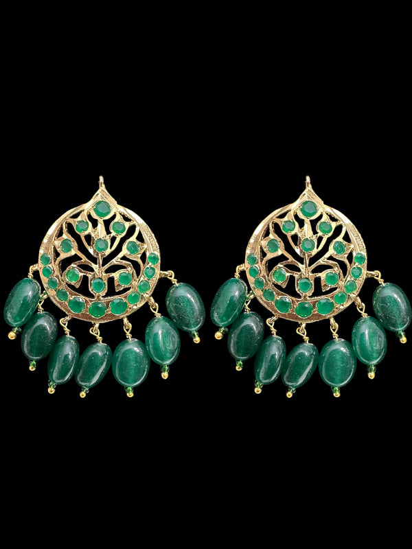 ET537 Asmee earrings in green  (READY TO SHIP)