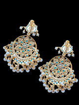 Freya gold plated silver earrings - Turquoise pearl ( READY TO SHIP )