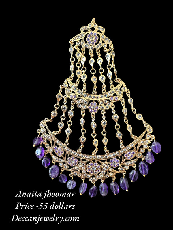 DJHR107 ANAITA Jhoomar in purple ( READY TO SHIP )