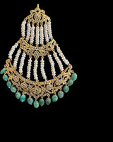 Lekha bridal set in pearls and emeralds ( READY TO SHIP )
