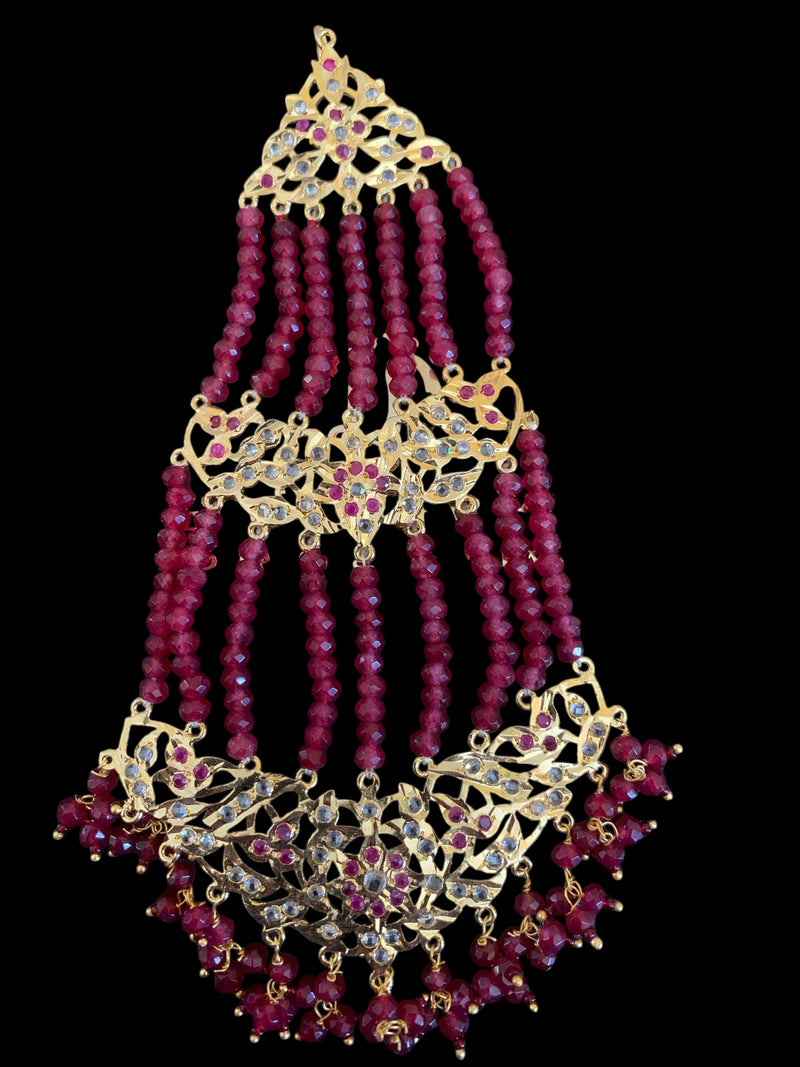 Noor bridal set in rubies (SHIPS IN 4 WEEKS )