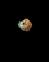 Ruby Emerald Zircon Ring – Gold-Plated 92.5 Silver ( READY TO SHIP )