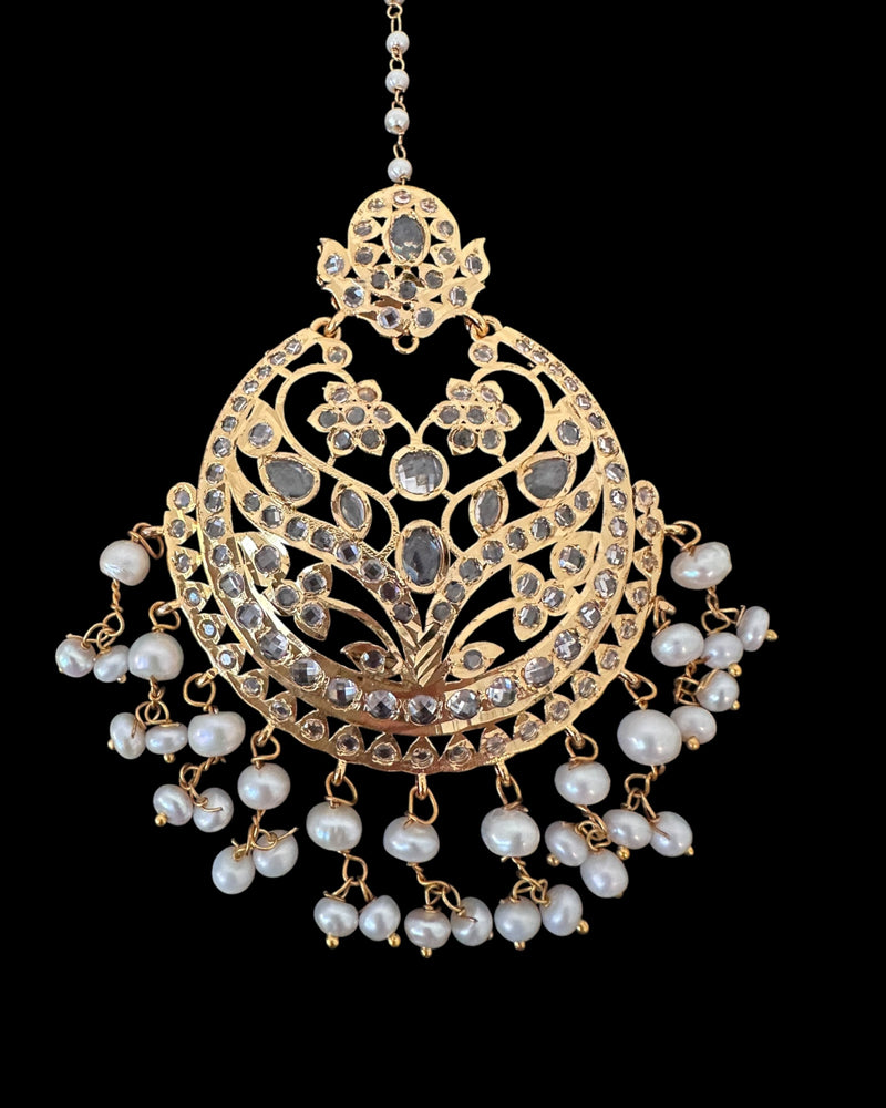 DJTK365 Noora oversized tika in fresh water pearls( READY TO SHIP )