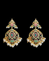 DNS502 Navratan Jadau Necklace Set with Earrings & Tikka | Gold Plated Semi-Precious Stone Jewelry
( READY TO SHIP )