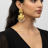DER238 Chanda Thapa style earrings  (READY TO SHIP )