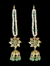 Insia bridal jadavi lacha satlada set in emeralds , ( READY TO SHIP )