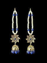 C540 Jadavi lacha with karanphool in blue / sapphire ( READY TO SHIP)