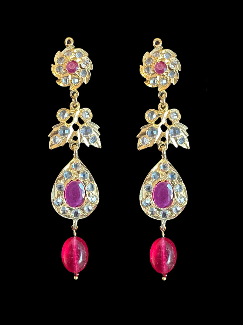 PS518 Jugni in faux ruby  beads ( READY TO SHIP)