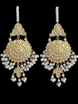 DER731 kundan earrings with pearls ( READY TO SHIP )