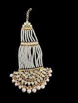 DJHR148 Gold plated high quality Polki jhoomar - Green ( READY TO SHIP )