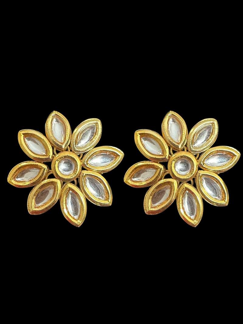 Kundan  studs - gold plated  ( READY TO SHIP )