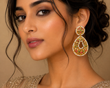 ERS7 Ruby emerald  chandbali earrings ( READY TO SHIP )