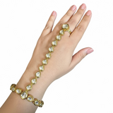 Gold-Plated Kundan Haathphool – Dainty Single Line Elegance ( READY TO SHIP )