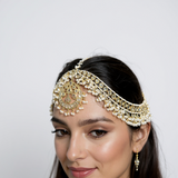 DJTK370 Meena bridal mathapatti in fresh water pearls ( READY TO SHIP )