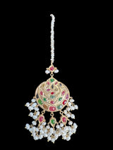 Naheed navratan bridal set with fresh water pearls and gemstones ( READY TO SHIP )