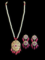 PS517 Neelam shell pearl pendant set in ruby ( READY TO SHIP  )