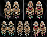 ERS3 Gold-Plated Dangler Earrings with Zircons & Shell Pearls ( READY TO SHIP ) (Copy)