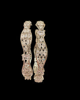 B816 Silver-Plated Cubic Zirconia Bangles ( READY TO SHIP )