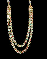 DNS208 Afsa Two-Layered Kundan Necklace – Handcrafted Bridal Gold-Plated Set with Meenakari Work ( READY TO SHIP )
