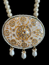 PS540 Suman kundan meenakari pendant only - beige ( READY TO SHIP)