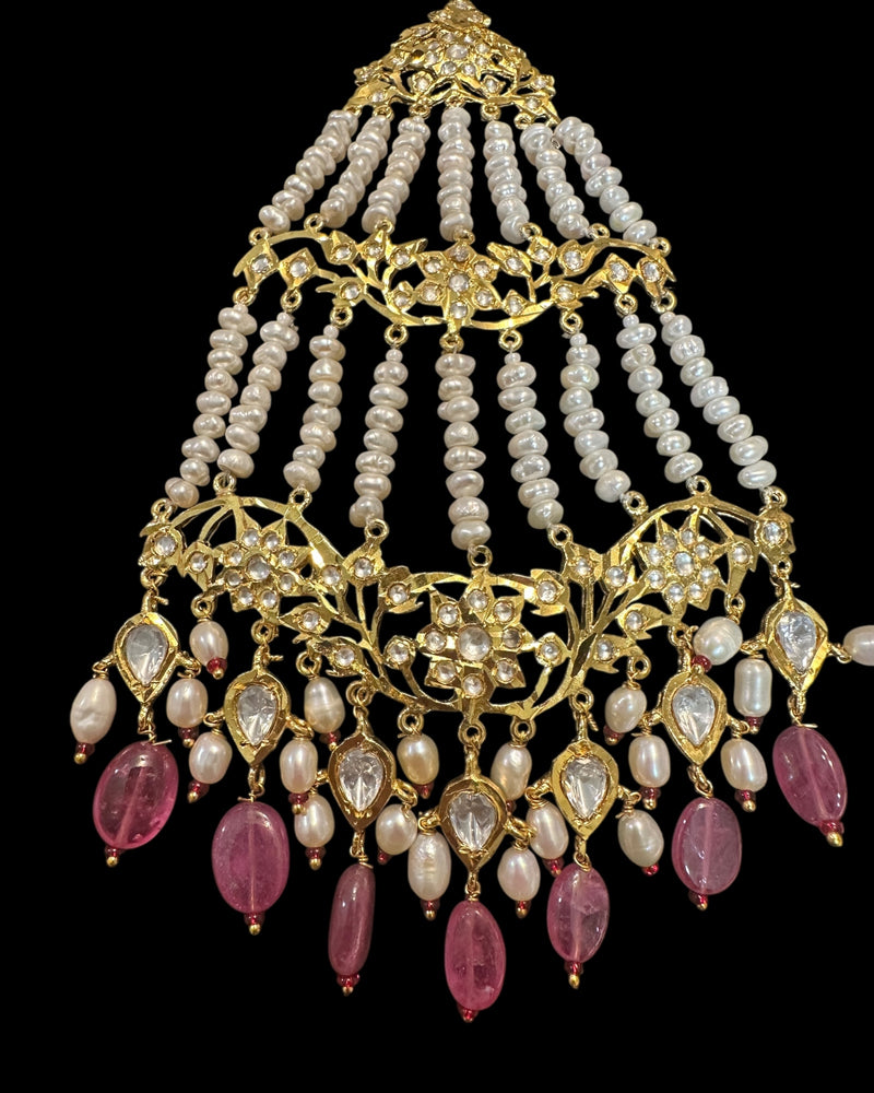 DJHR157 Moissanite and Ruby jhoomar ( READY TO SHIP )