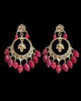 PS566 Hyderabadi Tirmani in Freshwater Pearls & Ruby Beads – With Chandbali Earrings ( READY TO SHIP )
