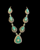 High quality doublet emerald necklace set ( READY TO SHIP )