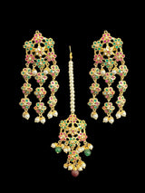 Sitara earrings tika in ruby emerald ( READY TO SHIP )