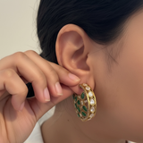 ER6 Isha High quality Polki earrings / Bali style ( READY TO SHIP  )