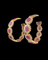 Hyderabadi gold plated bangles - Ruby( READY TO SHIP )