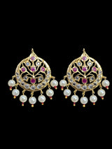 ET544 Asmee earrings in rubies (READY TO SHIP )