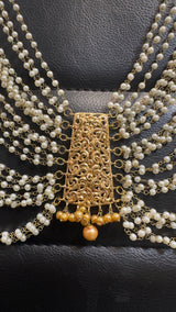 LN503 Multilayered gold plated mala with pearls ( READY TO SHIP )