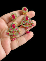 Ruby emerald  earrings - Red green ( READY TO SHIP )