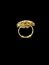 DJR106 Jadau ring - Navratan   ( READY TO SHIP )