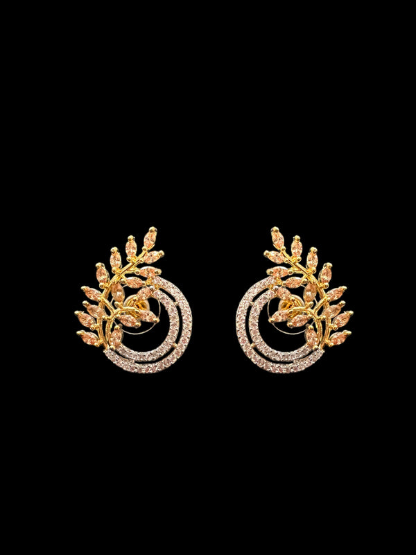 Cz studs - golden  ( READY TO SHIP )