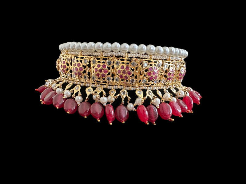 C327 sifat jadavi lacha in ruby  beads (READY TO SHIP  )