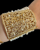 Jadau bahi / bracelet in pearls   ( READY TO SHIP )
