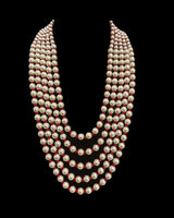 SAT120 Nia Pearl & Red Bead Mala – Traditional Elegance ( READY TO SHIP )